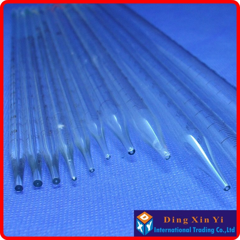 Burette en verre graduée 10ml, résolution pièces/lot ml, Pipette de mesure en verre 10ml avec gand de codage (5 0.1)