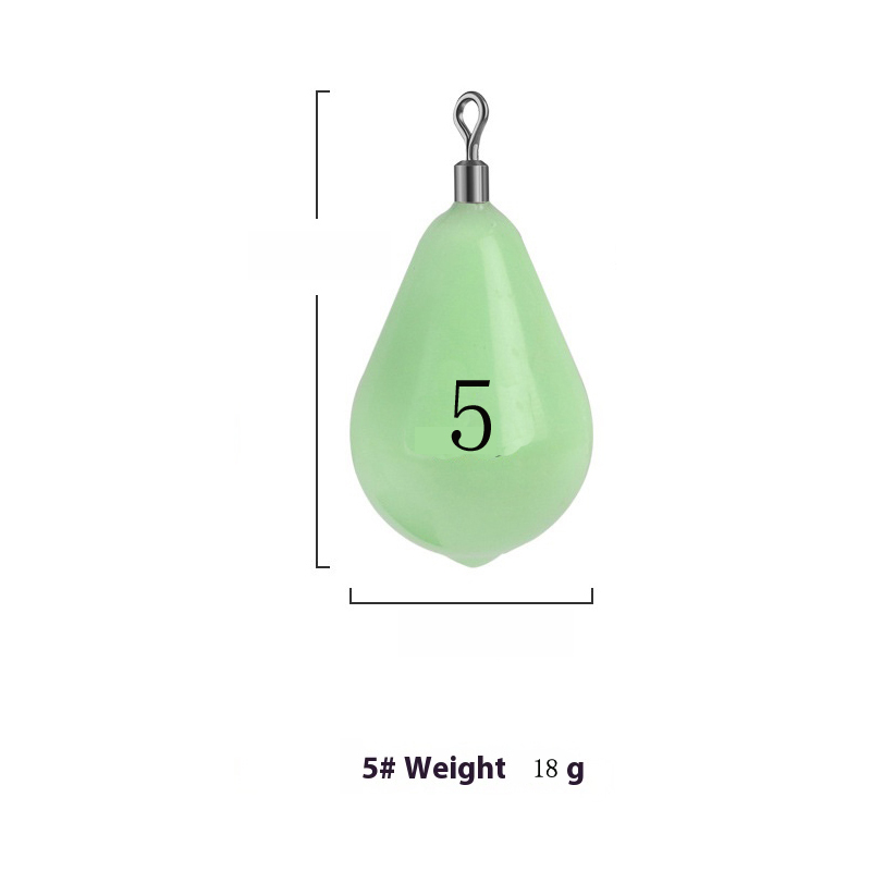 Luminous Fishing Weights Sinkers 30g-150g Water 360 Degree Rotation Fishing Sinker Bass Fishing Accessories: Golden