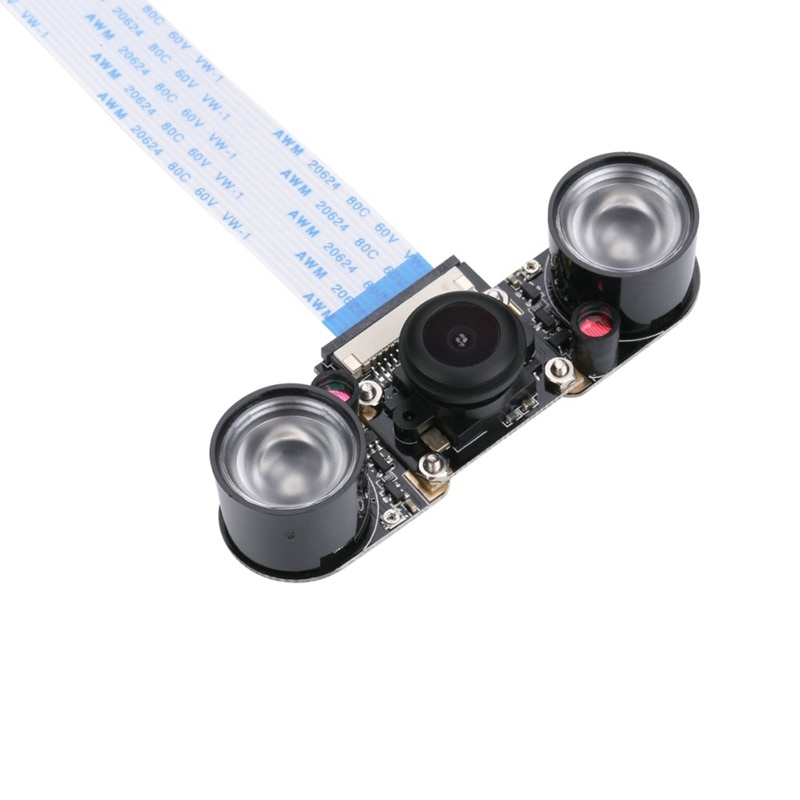 Ams-mini caméra Fisheye 2MP GC2035 puce pour Orange Pi PC /Plus/un/PC Plus/Plus 2/Plus 2E/PC 2 avec 2 lampe de poche LED