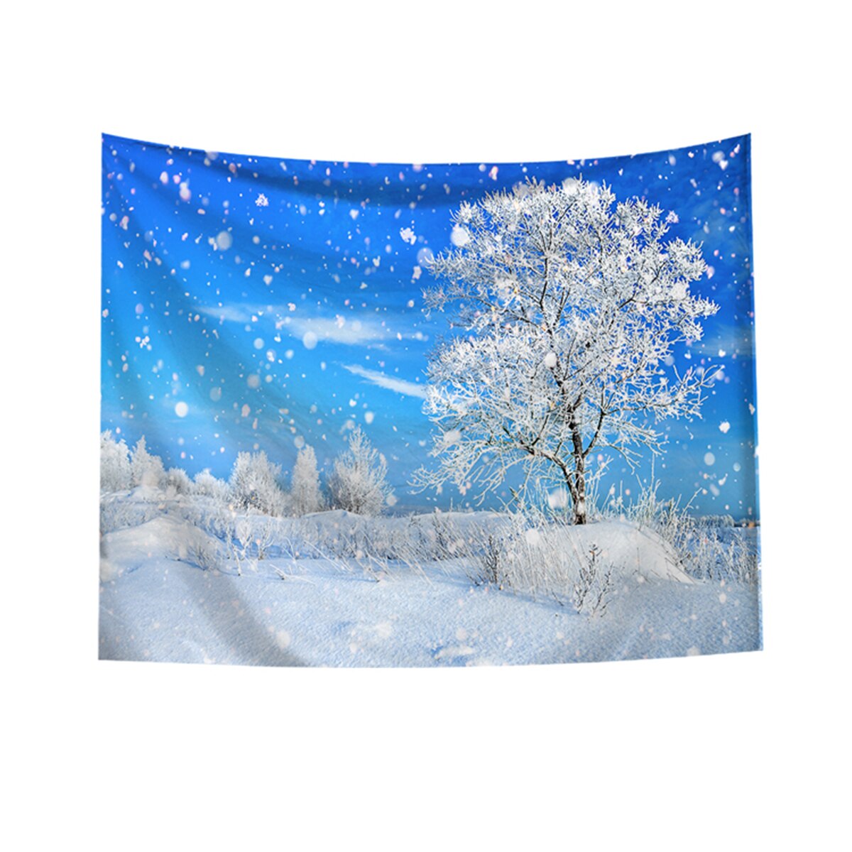 Wall Hanging Tapestry Merry Christmas Tree Reindeer Fireplace Winter Forest Tapestry Bedroom Living Room Dorm boho decor: 1