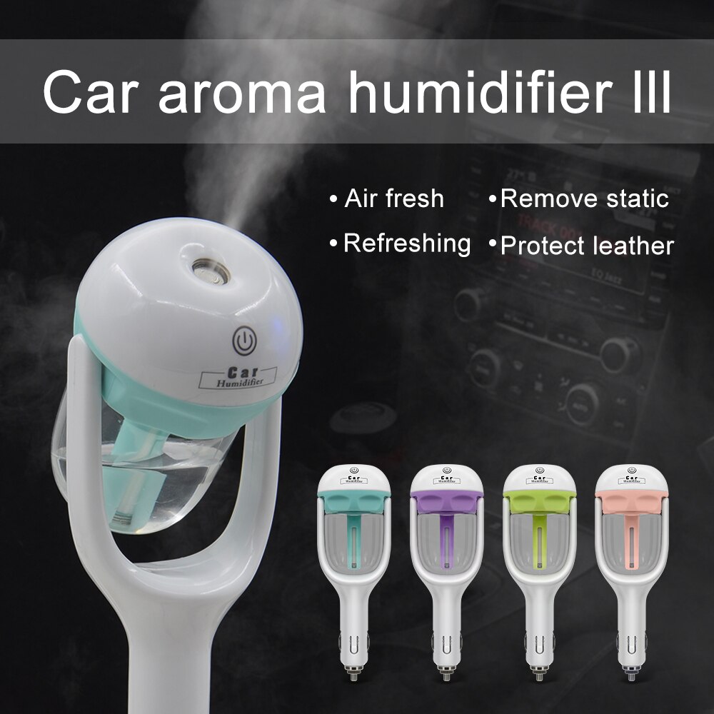 12V Car Steam Air Humidifier Aroma Diffuser Mini Air Purifier Aromatherapy Essential Oil Diffuser Mist Maker Fogger
