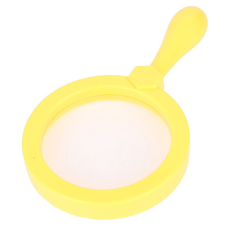 1PC Plastic Stand Magnifier Optical Lens Magnifying Glass Reading For Children: Yellow