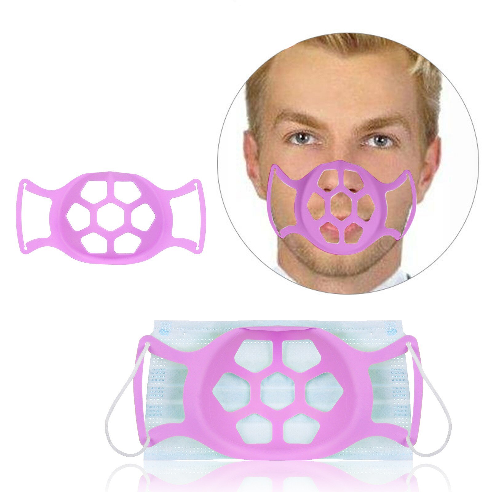 3D Masker Beugel Gezichtsmasker Innerlijke Ondersteuning Frame Comfortabel Ademen Wasbare Herbruikbare Veiligheid Plastic Masker Houder Beugels
