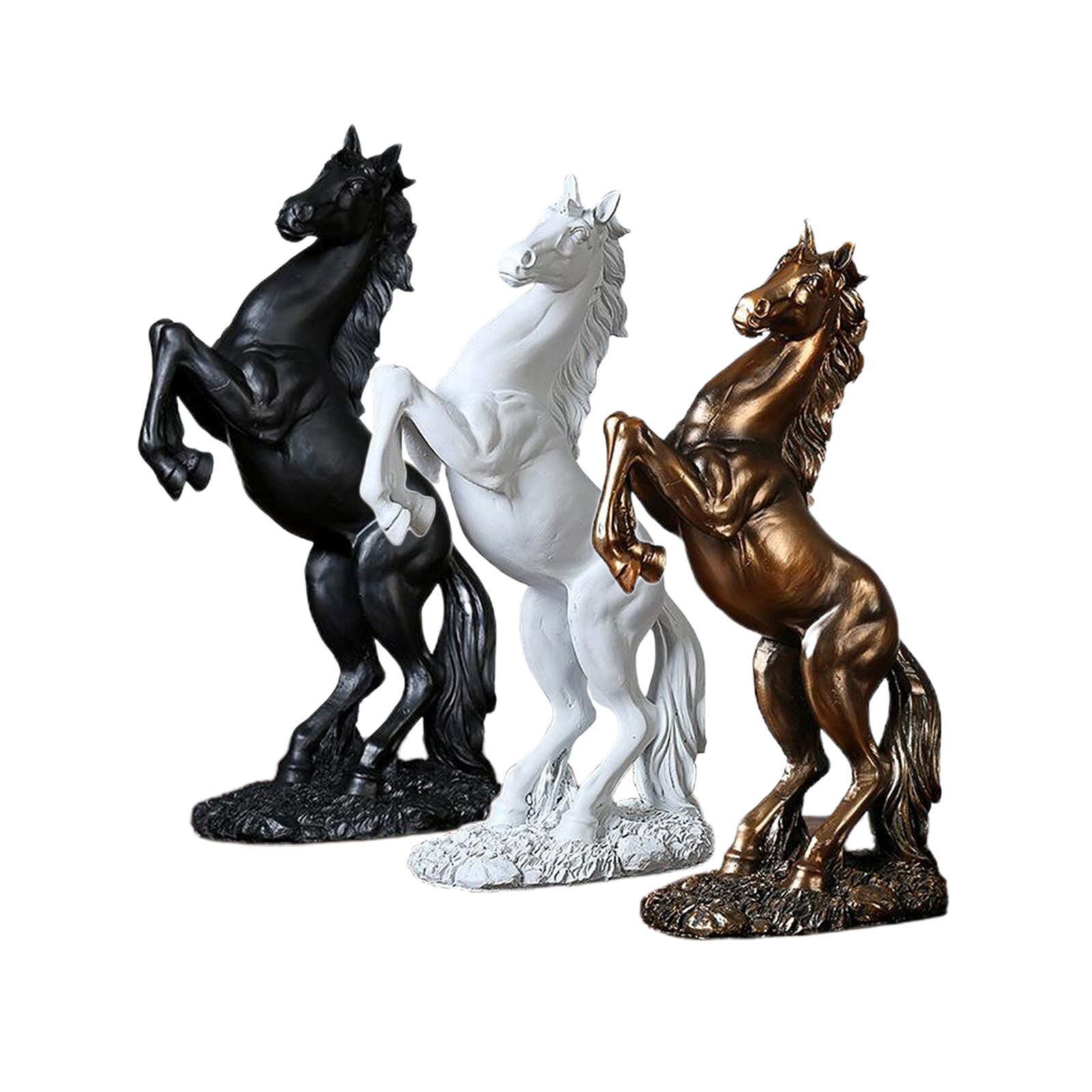 Europese Hars Paard Standbeeld Decoratie Woonkamer Kantoor Ornament Paard Figuur Woonaccessoires Paard Sculptuur Moderne Kunst