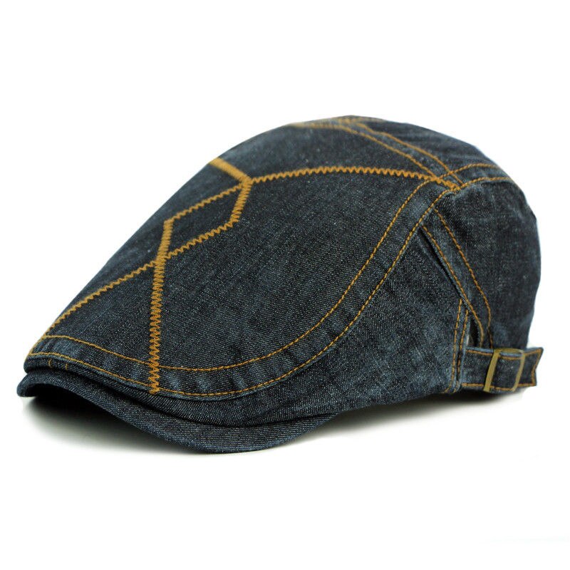 Boina vaquera de estilo británico Retro para hacer la gorra antigua, gorros para vendedor de periódicos, para hombres y mujeres: 1