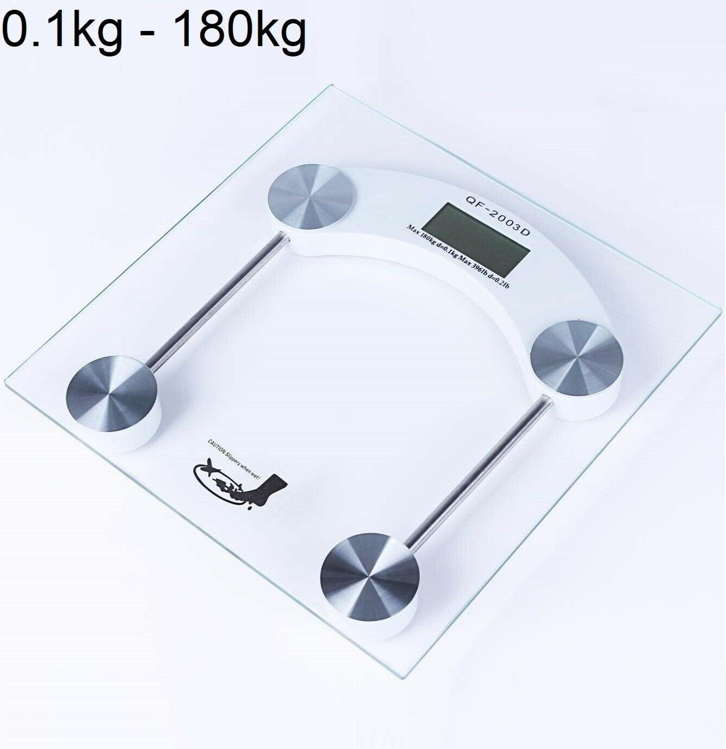 BASCULA PESO DE BAÑO DIGITAL 180 KG PRECISIÓN CRISTAL VIDRIO TEMPLADO QF-2003B