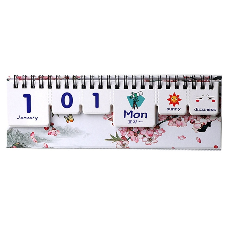 Cute Animal Starry Sky Desk Calendar Tearable Perpetual Calendar Daily Table Planner