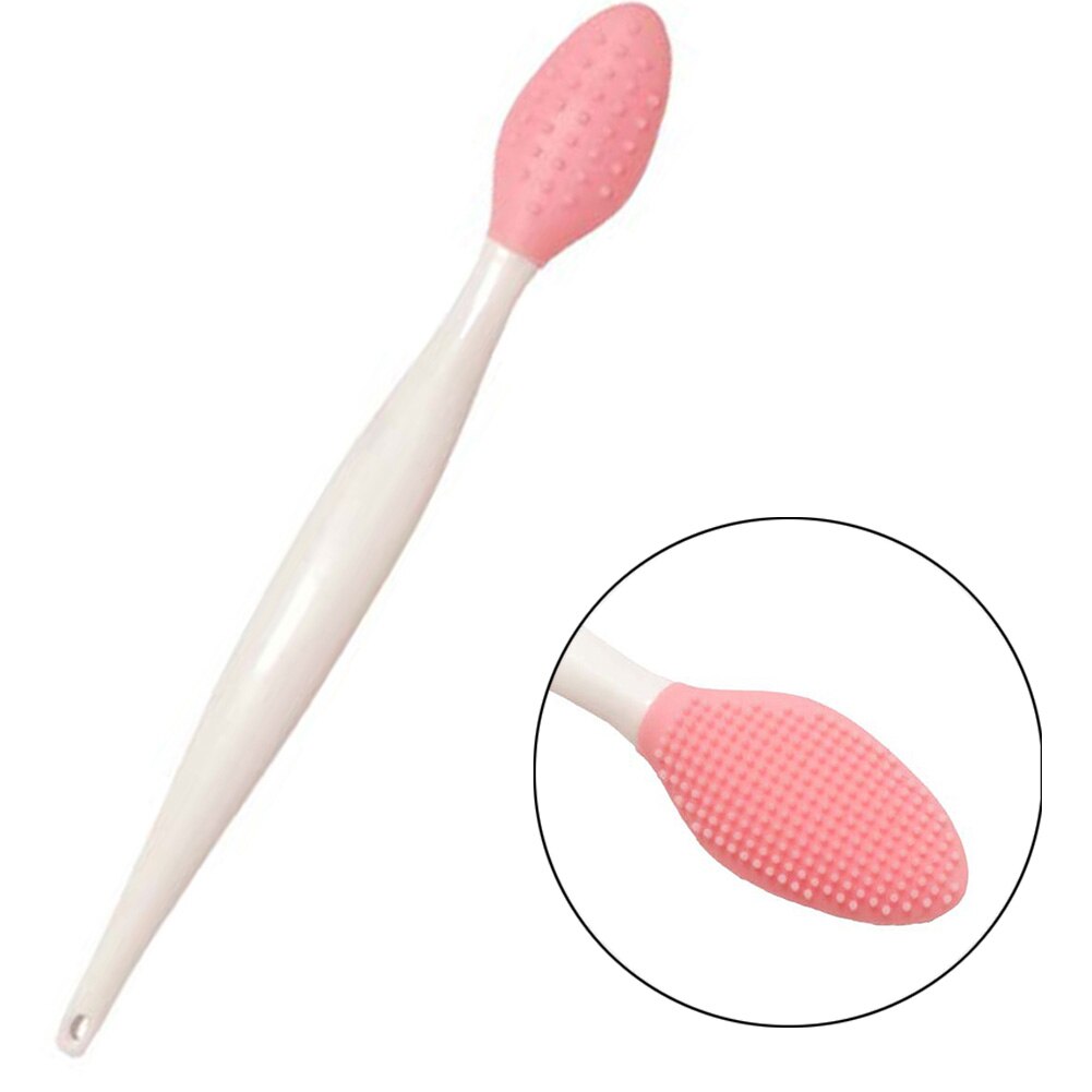 Double-Sided Soft Silicone Exfoliating Nose Blackhead Remover Brush Acne Cleaner: red
