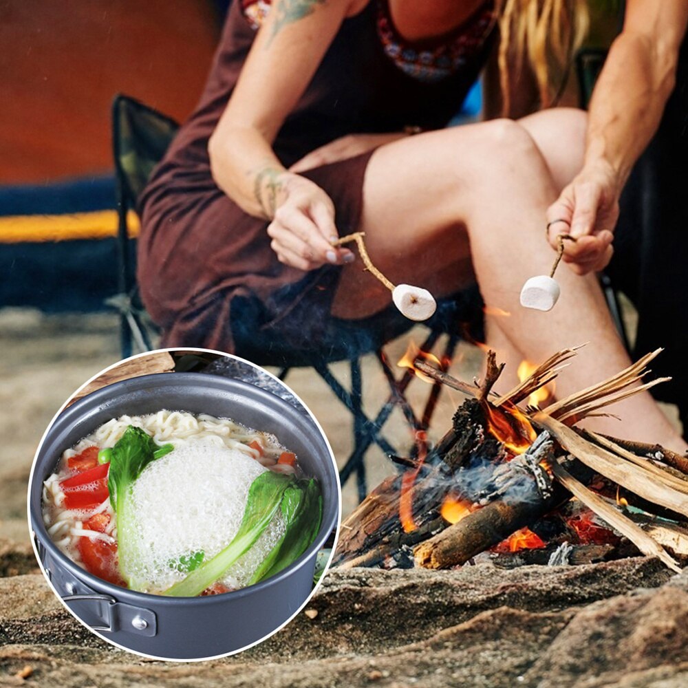 1 Set Portable Compact Practical Cookware Camping Outdoor for Outdoor Camping Cooking: Default Title