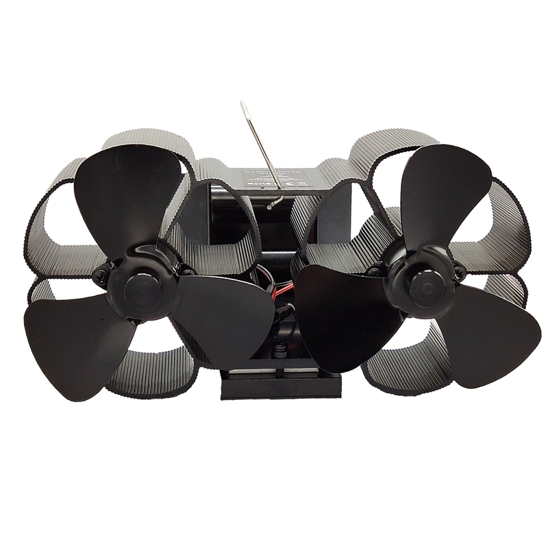 Mini tamaño 8 aspas estufa ventilador silencioso alimentado por calor madera Log Burner ventilador chimenea para Ultra pequeño espacio