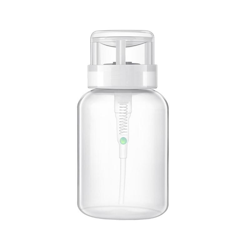 200ml Empty Storage Refillable Bottle Plastic Nail Polish Remover Hand Wash Soap Dispenser Pump Bottle Fluid Organizer