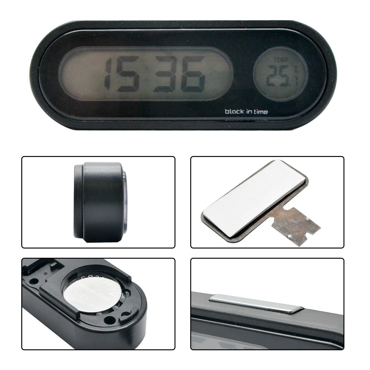 12 V LCD Digitale LED Auto Elektronische Klok Thermometer Met Achtergrondverlichting