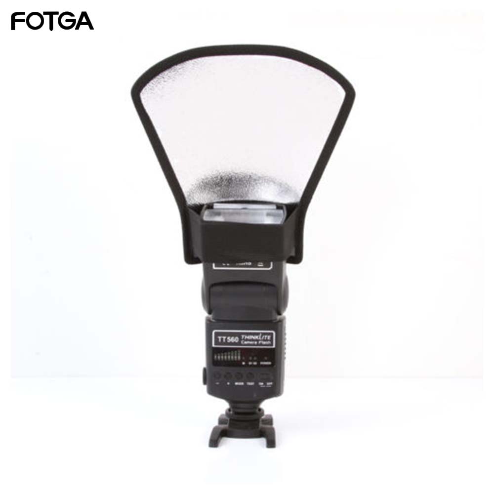 FOTGA Flash Diffuser Softbox Zilver/Witte Reflector voor Canon Nikon Pentax Yongnuo SLR