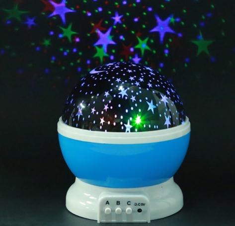 Roterende Nachtlampje Projector Spin Sterrenhemel Star Baby Slaap Romantische Lamp USB/AA Power