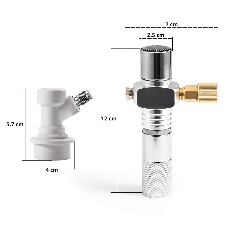 0-30PSI Nitrogen Mini Nitrogen Charger Homebrew Dutch Coffee Gas Connector Dutch Coffee Regulator Ice Coffee Keg Refill Adapter