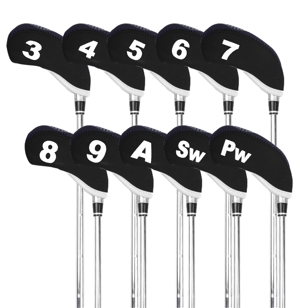 Golf Club Covers Set Voor Strijkijzers Neopreen Ijzeren Hoofdbedekking Club Beschermer 10 Stuks Met Bovenvenster Voor Mannen Vrouwen
