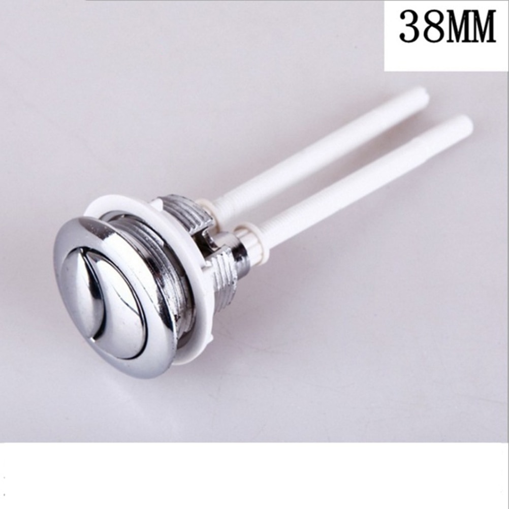38mm Toilet Dual Flush Round Head Push Button Electroplating Water Tank Valve