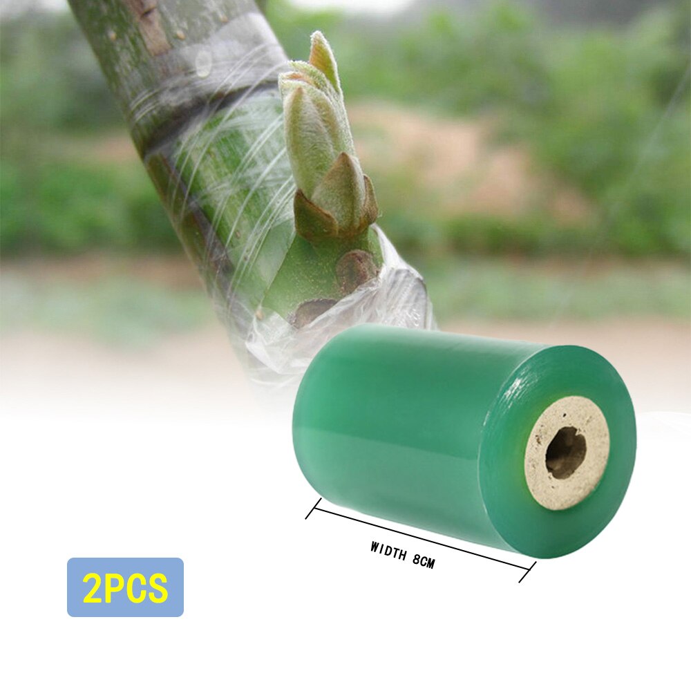 6 Sizes sizes Grafting Tape Nursery Stretchable Graft film Fruit Tree Grafting Tool Garden Bind Tape Grafting Tool Accessories: Width 8cm     2pcs