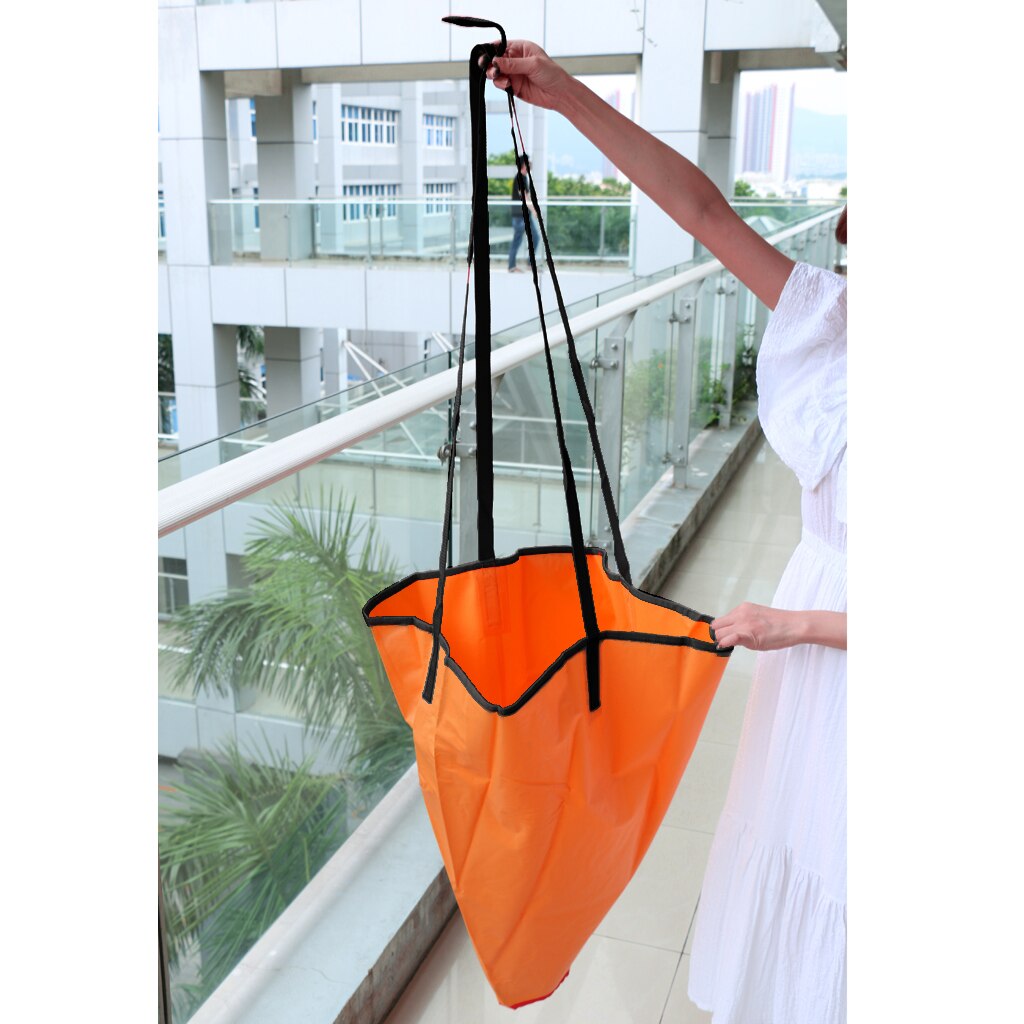 Orange Durable PVC 24" Sea Anchor Drogue Sail Brake for 14-16ft Boat + 30' Kayak Float Tow Rope