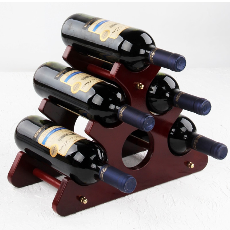 Vinstativ vinstativ i tre nordisk enkel vinholder champagnewhiskyutstillingsstativ i tre botellero de vino wijnrek