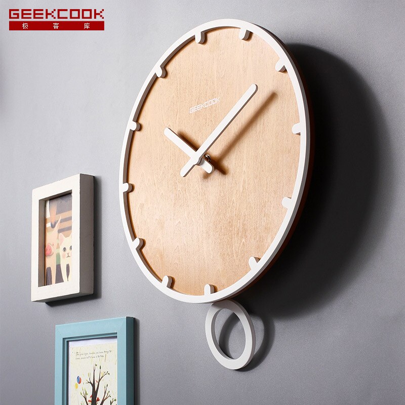 Geekcook 2 size large wall clock modern Without Gl... – Grandado