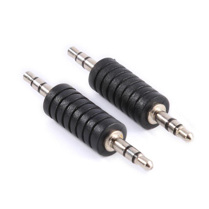 2 Stuks 3.5Mm Stereo Male Naar Male Jack Audio Plug Connector Koppeling Adapter Joiner Converter