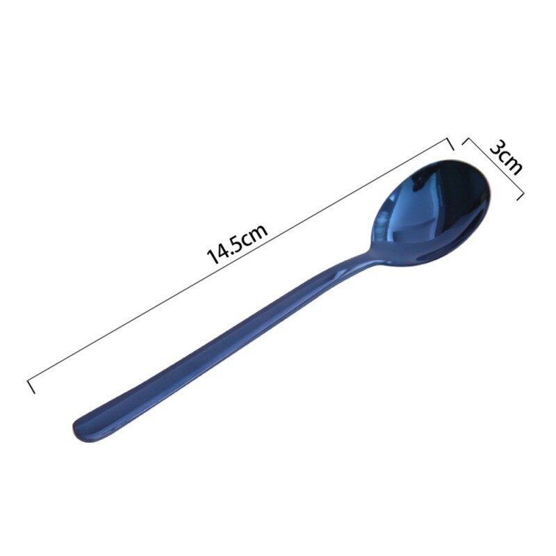 Tea Spoons 304 Stainless Steel Tableware Cutlery Unique Gold Small Dessert Spoon Silver Mini Coffee Scoop Ice Cream Spoon 1: A5