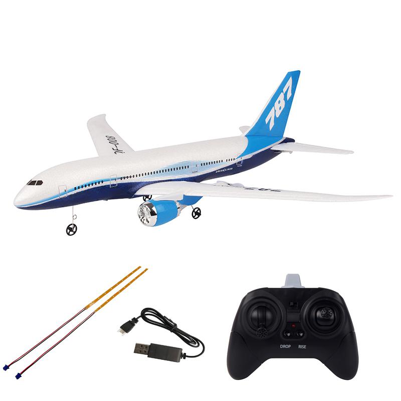 Simulated Remote Fixed-Wing EPP Aircraft-GorNorriss QF008 2.4G 3CH EPP 550mm Wingspan 6-Axis Gyro with Light Bar DIY RC Airplane: with night light