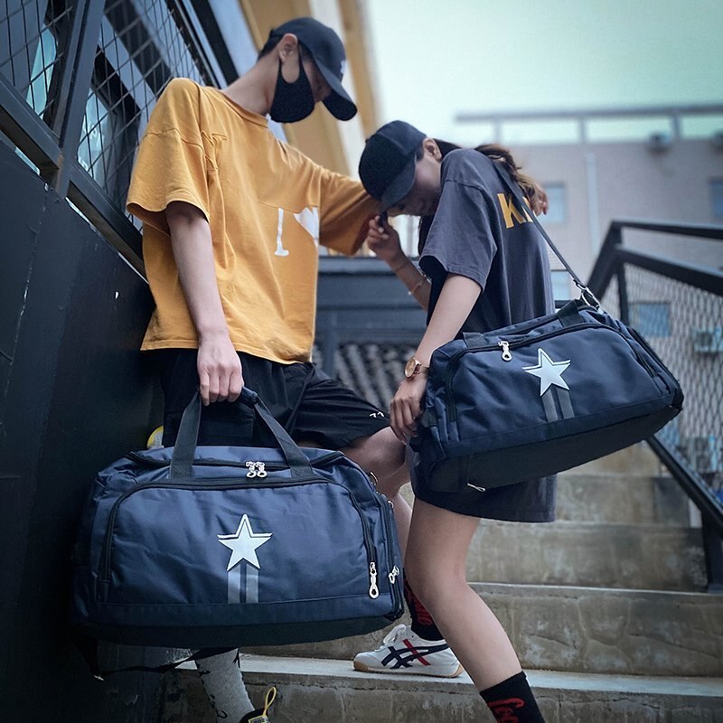 Pentagram Large-capacity Travel Bag,Nylon Bucket Bag,Business Bag,Fitness Bag,Waterproof Swimming Bag,45*23*23 Cm