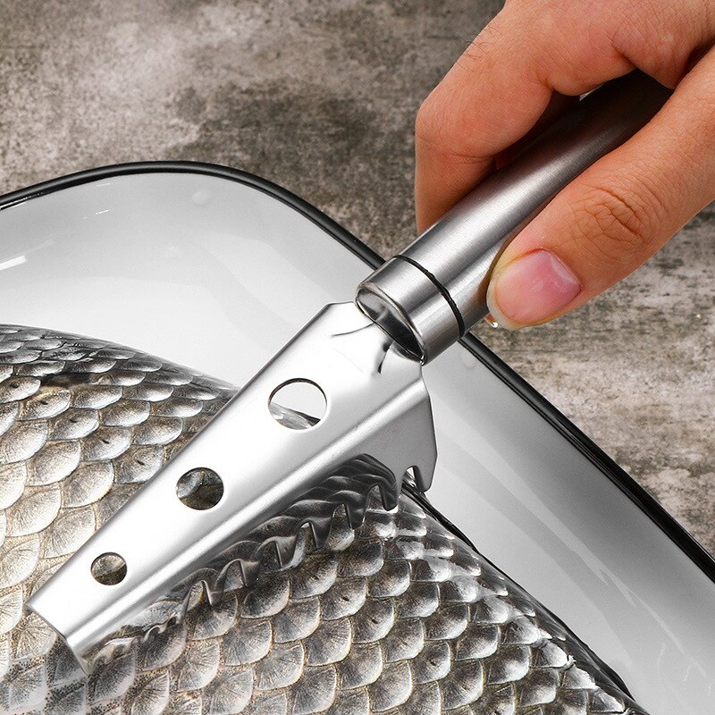 Fish Scale Knife Stainless Steel Fish Scale Planer Kitchen Tool Scraping Fish Scale Brush Thick Fish Scale Knife