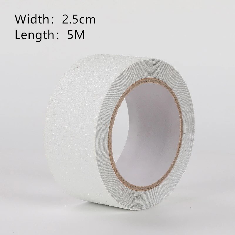 5M Anti-Slip Tape Non Slip Stickers Traction Stairs Floor Safety High Friction Abrasive Adhesive Tape Pad: 2.5cm