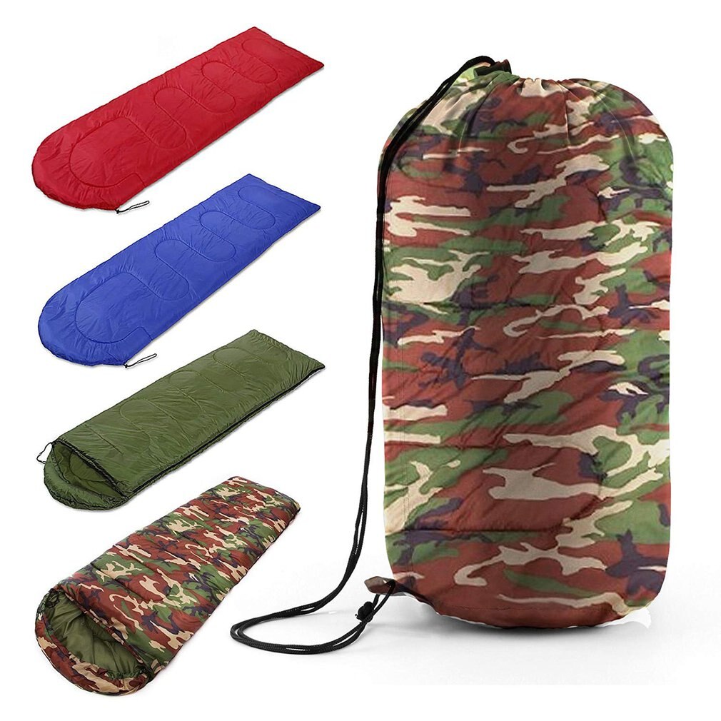 Kompakt letvægts, fin elastisk fluff-sovepose med hat, der er behagelig til campingvandring