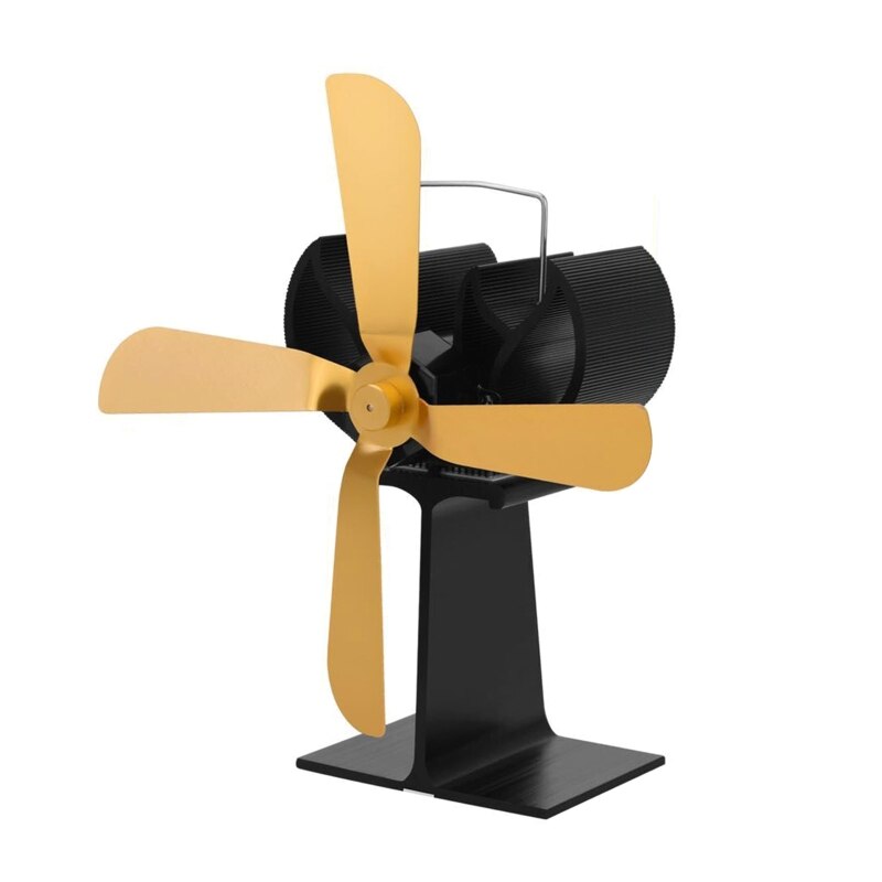 4 Bladen Warmte Aangedreven Kachel Ventilator Voor Hout Log Brander Heater Haard Brandstofbesparing Rustig Ecofan Efficiënte: GD