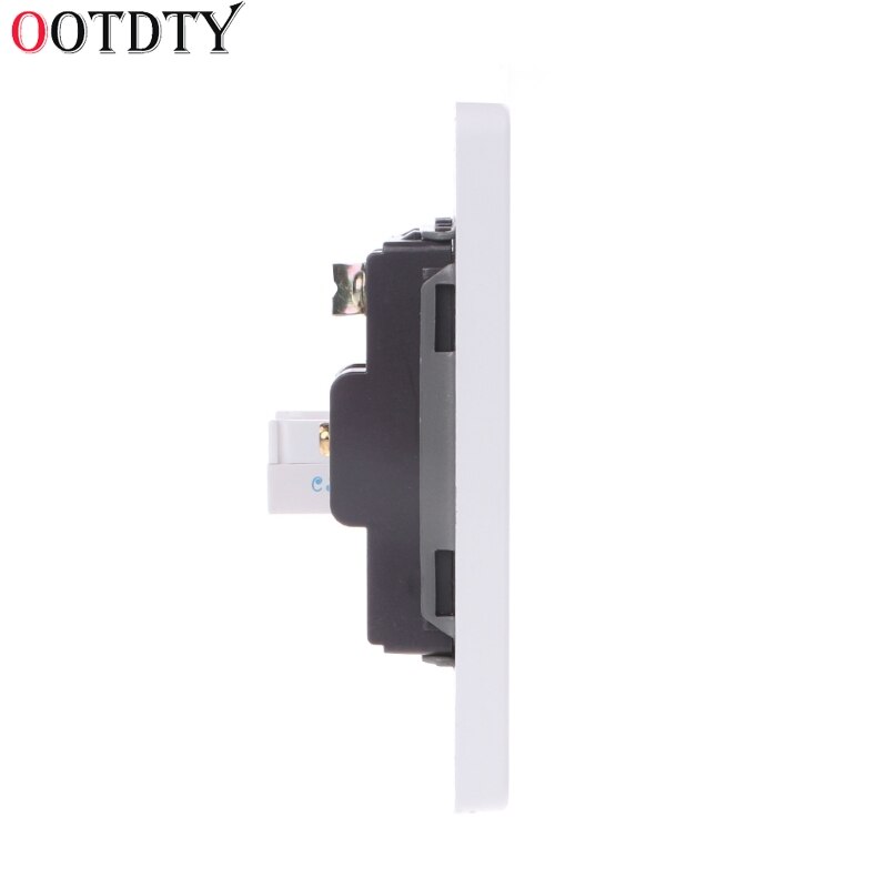 OOTDTY RJ45 Network Adapter+TV Antenna Coaxial Wall Mount Output Faceplate Panel Socket