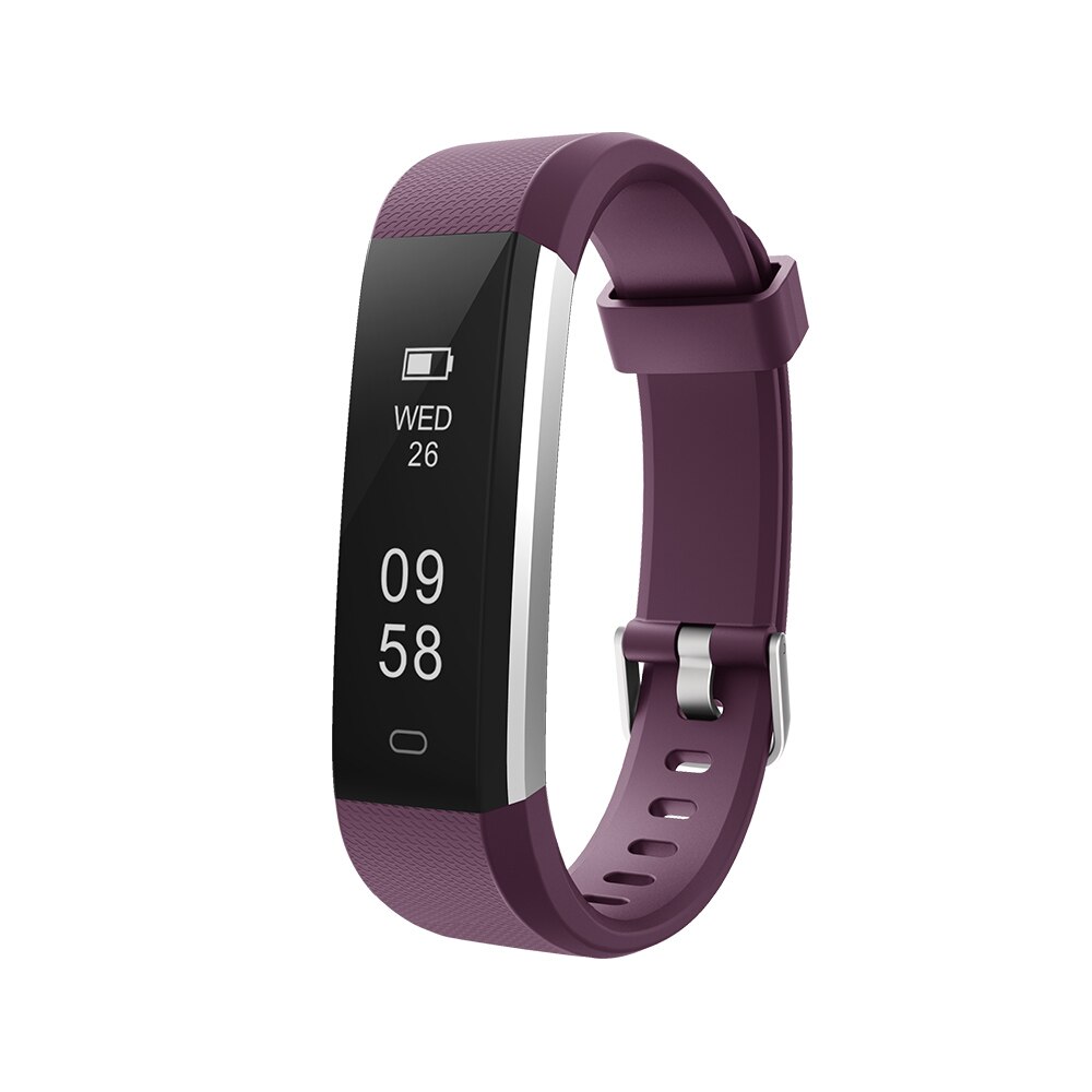 ID115U Smart Armband Intelligenz Armband Fitness Schlaf Tracker Pedometer Herz Rate Monitor Smart Band: Purple