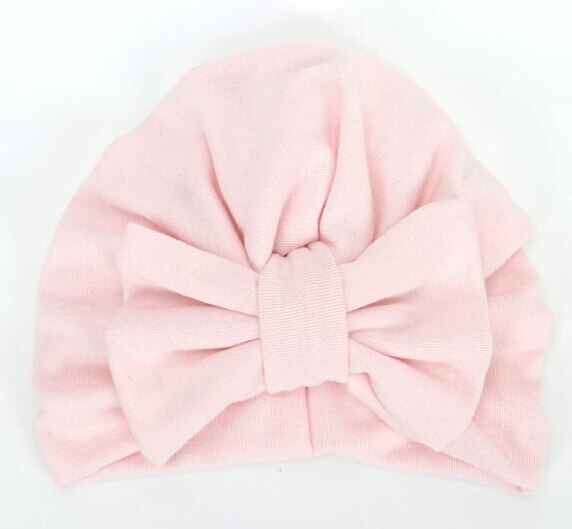 Nette Neugeborene Kleinkind Kinder Baby Jungen Mädchen BIG Bowknot Turban Schädel Caps Baumwolle Beanie Hüte Kleinkind Mädchen Elastische Winter Warm kappe: Pink