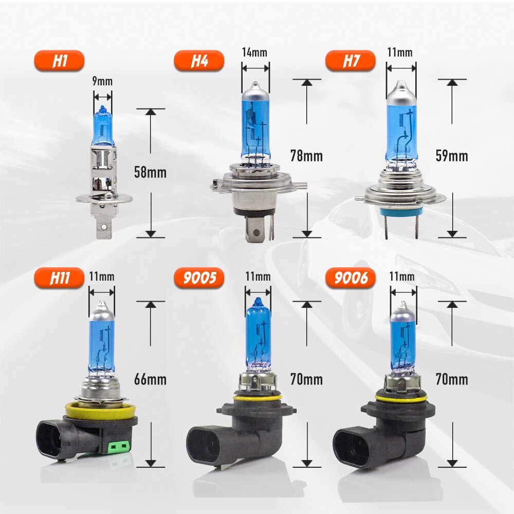 Fagis-bombilla halógena H7 para faro delantero de coche, luz blanca superbrillante de 4800K, cristal de cuarzo azul, 12V, 55W, 2 uds.