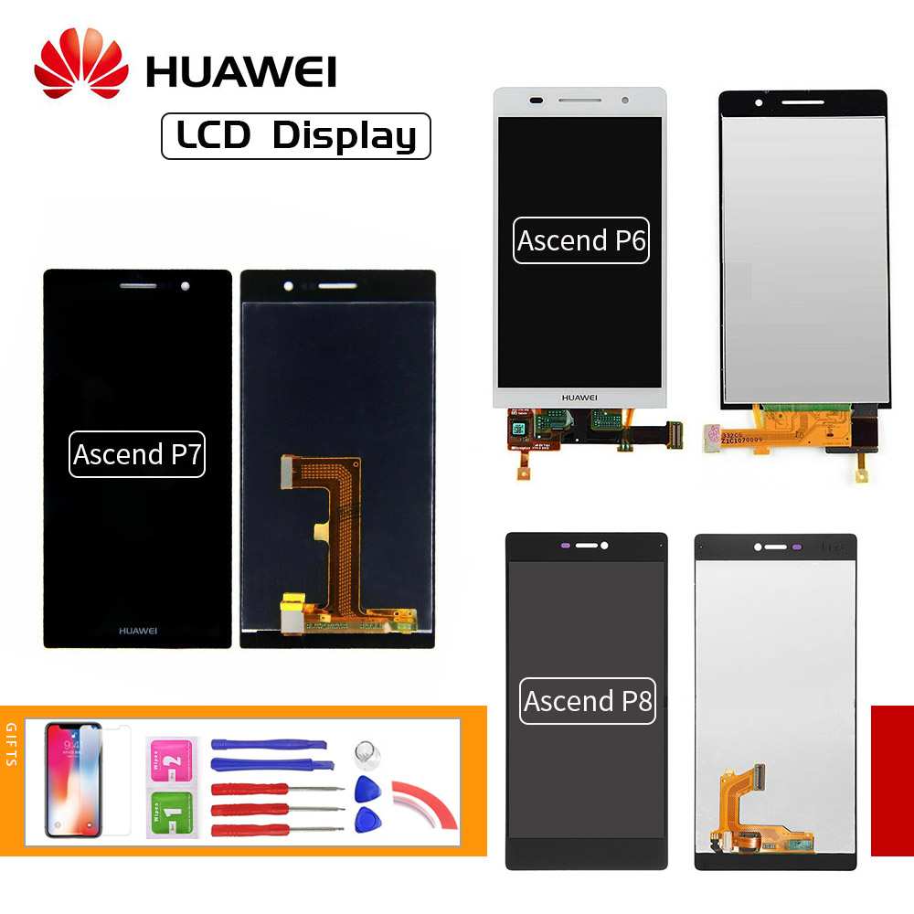 E-familie Für HUAWEI Ascend P6 P7 LCD Display Touchscreen Digitizer Für HUAWEI Ascend P8 Display Montage Ersatz