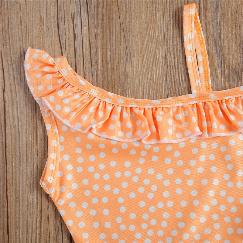 Mädchen Badeanzug einteiliges Mädchen Dots Drucken Bademode Kinder Bademode Badeanzüge Teenager Mädchen schwimmen anzug Kinder Bademode