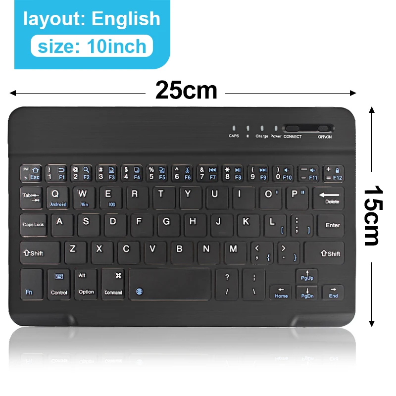 Teclado plegable inalámbrico Teclado Bluetooth plegable recargable para iPad IOS/Android/Windows Tablet: Otros