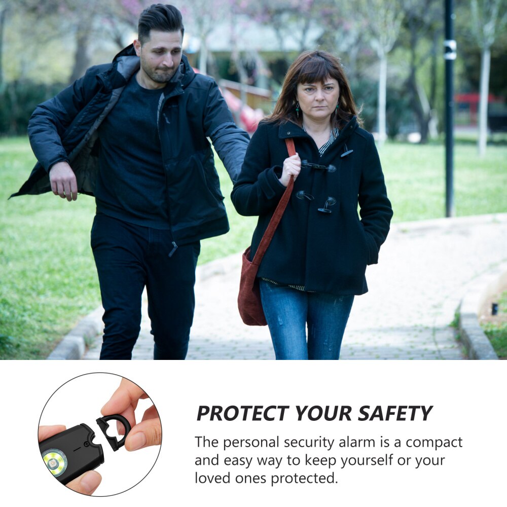 Safe Sound Personal Alarm Emergency Safety Alarm with LED Light (Black)