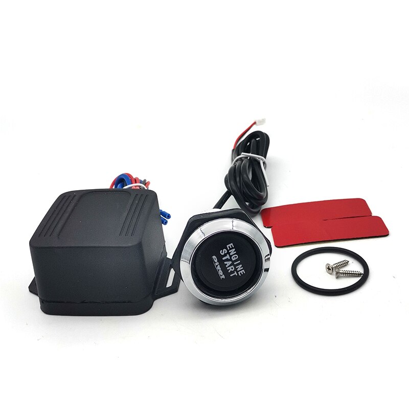 Kit de démarreur d&#39;allumage de moteur de voiture sans clé, 12V, LED bleu