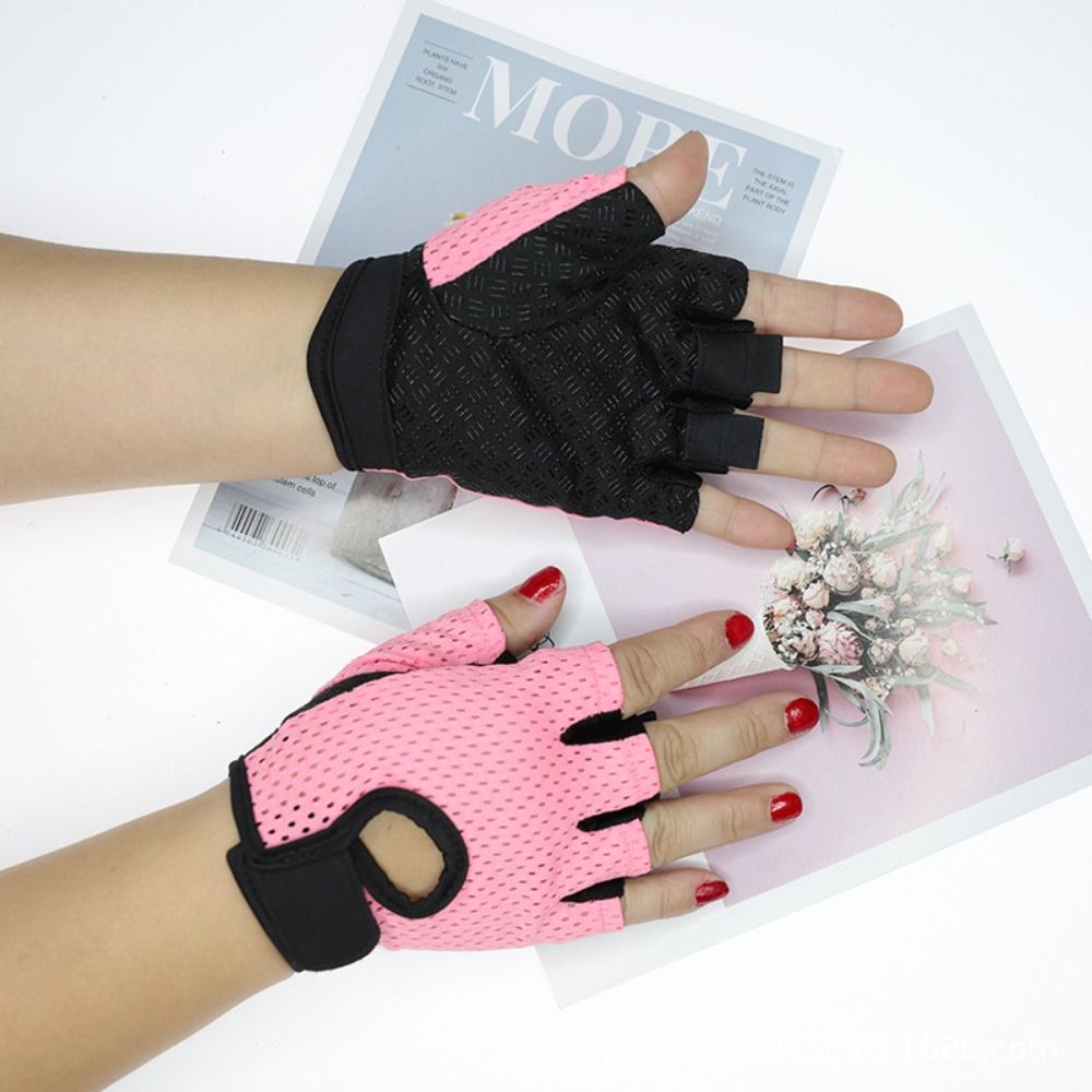 Guantes sin dedos para entrenamiento de culturismo, antideslizantes, transpirables, para Fitness, gimnasio, para hombre y mujer