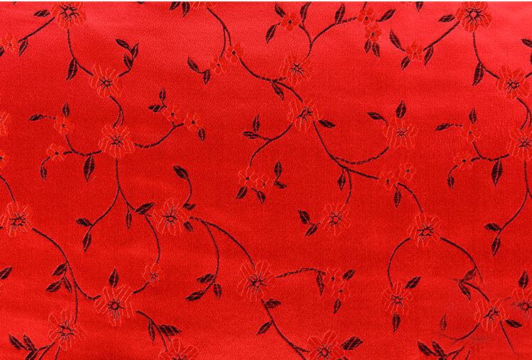 Red floral style jacquard tapestry jacquard silk fabric for wedding dress cushion cover curtain patchwork upholstery home deco