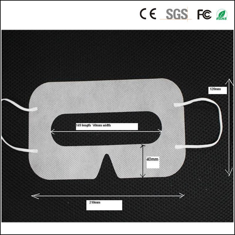Linhuipad Universal- 100 Pack Hygiene VR Maske Pad Schwarz Einweg Auge maske für Vive Oculus Riss 3D Virtuelle Realität Gläser