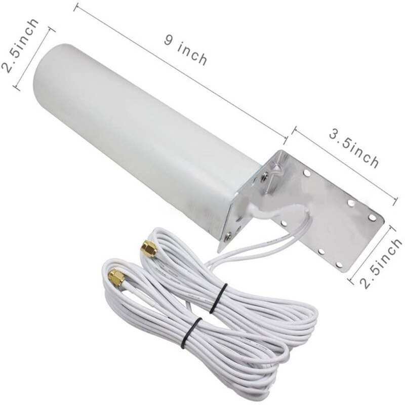 High Gain 3G 4G External Antenna Outdoor 4G LTE Antenna 5m Dual Slider CRC9/TS9/SMA Connector for 3G 4G Router Modem