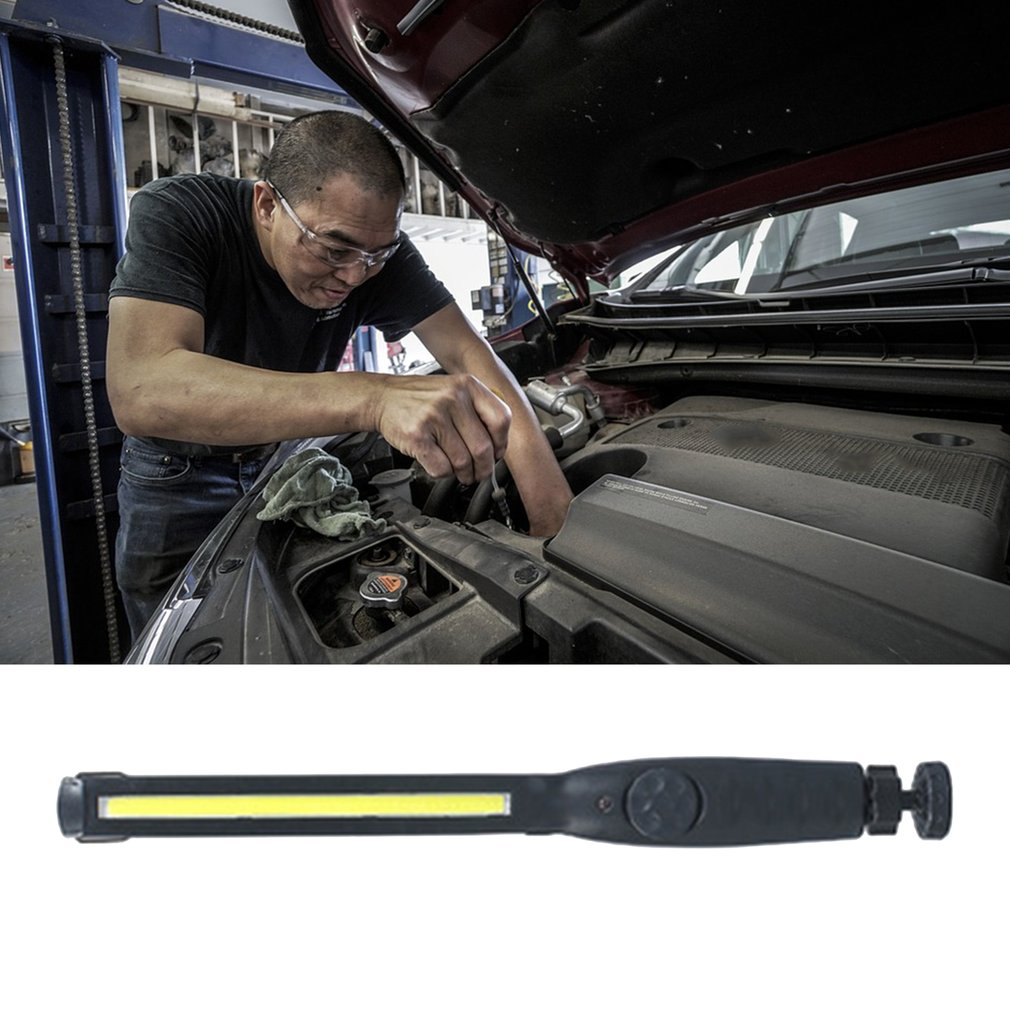 Portable COB LED Flashlight Rechargeable Adjustable LED Work Light Inspection Lamp Garag e Light Hanging Torch Lamp