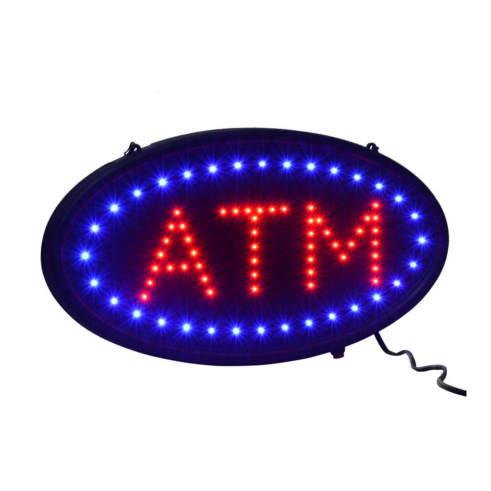 Ultra Bright LED Neon Light Motion Animation Oval ATM Signs
