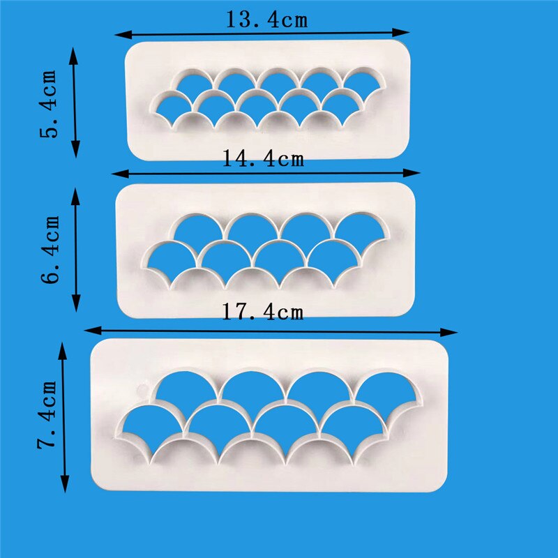3 Stks/set Cookie Cutter Fondant Cookies Gebak Gereedschappen Cakevorm Fondant Cake Decorating Tool Bakken Accessoires Keuken Gereedschap