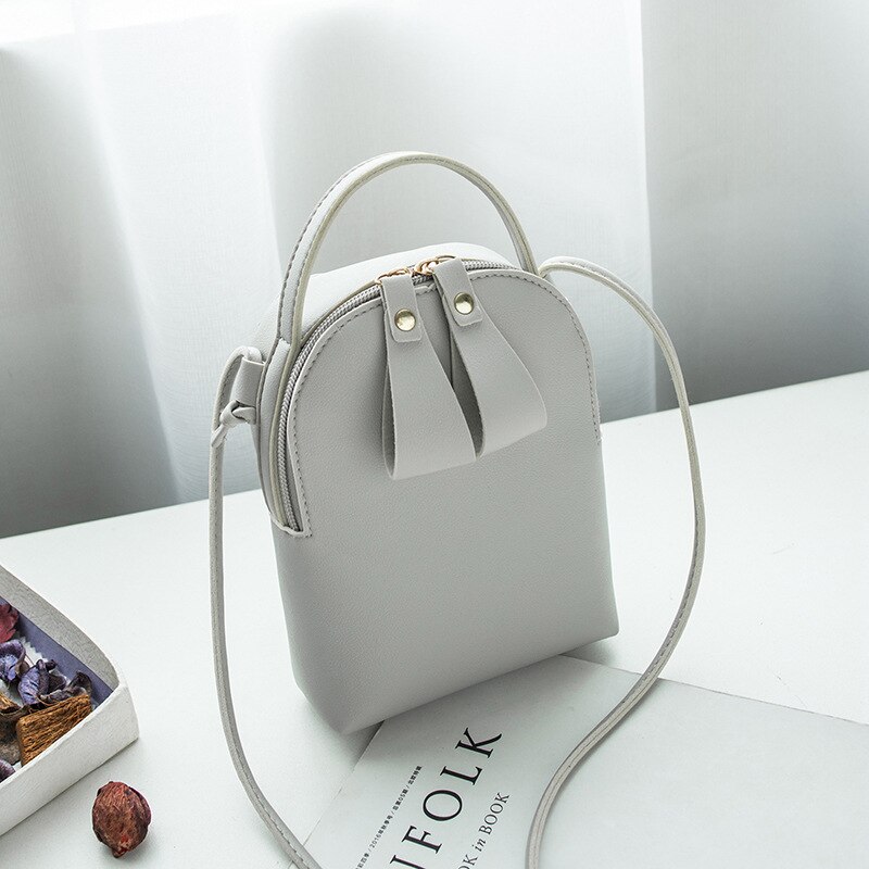 Women's Mini carry change small backpack summer style shell messenger women's single shoulder mobile bag: Gray